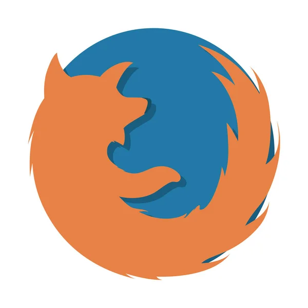 Иконка Браузера Firefox Простая Векторная Иллюстрация — стоковый вектор