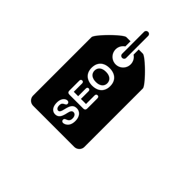 Palabra Clave Seo Icono Etiquetado Ilustración Vectorial Simple — Vector de stock