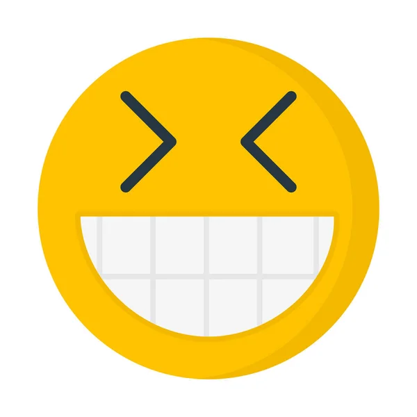 Laugh Emoji Icon Simple Vector Illustration — Stock Vector
