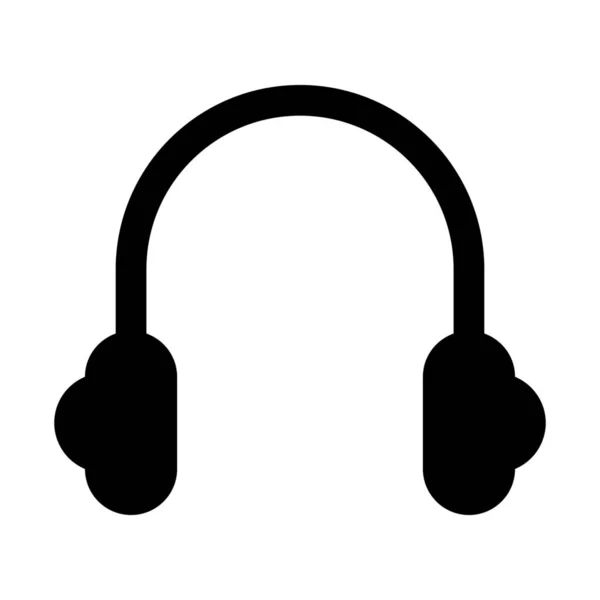 Στερεοφωνικά Ακουστικά Εικονίδιο Ηχείου Απλή Διανυσματικά Εικονογράφηση — Διανυσματικό Αρχείο