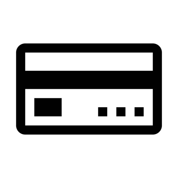 Ηλεκτρονική Πληρωμή Μέσω Πιστωτικής Κάρτας Εικονίδιο Απλή Διανυσματικά Εικονογράφηση — Διανυσματικό Αρχείο