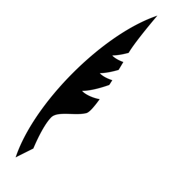 羽毛羽毛笔图标 简单的矢量插图 — 图库矢量图片