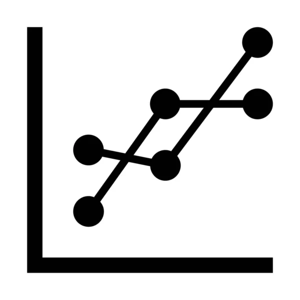 Ilustración Vectorial Simple Del Gráfico Línea Multi Serie — Vector de stock