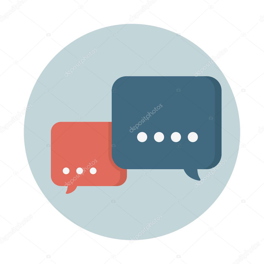 Group conversation messages icon, simple vector illustration