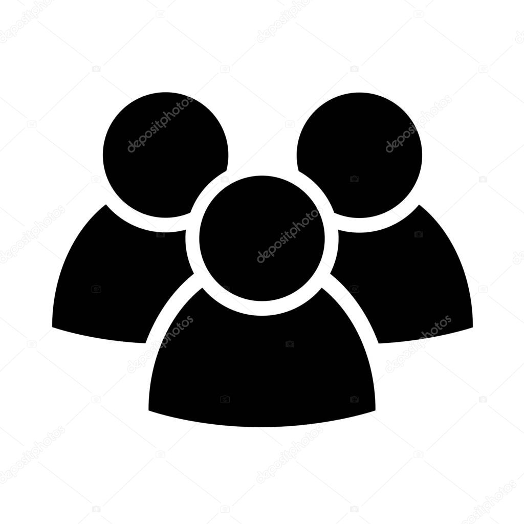 multiple users icon, simple vector illustration