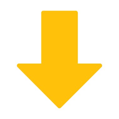 Ok yönünü simgesi, basit vektör çizim