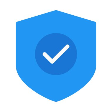 Sistem güvenlik etkin simgenin, basit vektör çizim