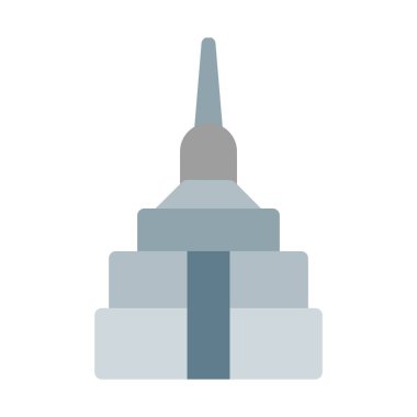 Empire State Binası simgesi, basit vektör çizim