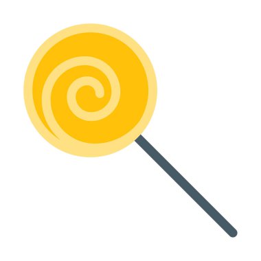 Lolipop tatlı şekerleme simgesi, basit vektör çizim