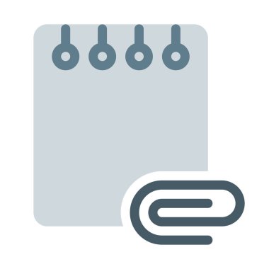 Dosya eklemek not simgesini, basit vektör çizim