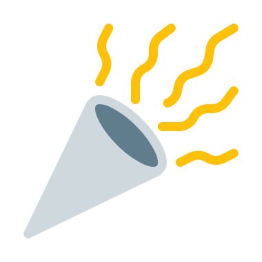 Doğum günü konik boynuz simgesi, basit vektör çizim