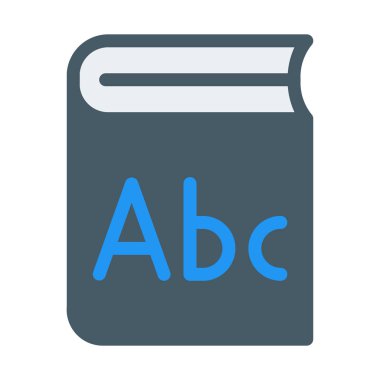 Çocuklar alfabe kitap simgesini, basit vektör çizim