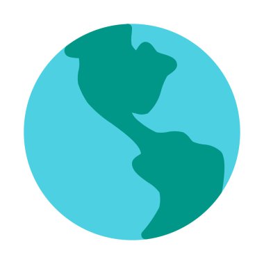 Toprak veya uydu görünümü simgesi, basit vektör çizim