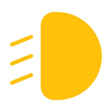 Düşük ışın Far simgesi, basit vektör çizim