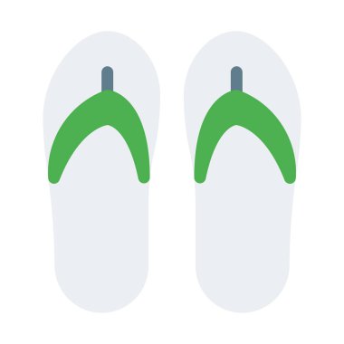 Parmak arası terlik simgesi, basit vektör çizim