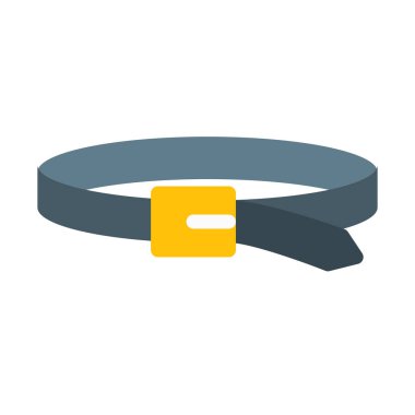 Deri kemer aksesuar simgesi, basit vektör çizim