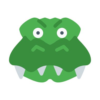 Timsah ya da timsah simgesi, basit vektör çizim