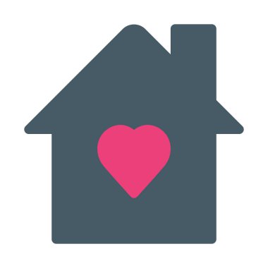 Home Sweet Home simgesi, basit vektör çizim