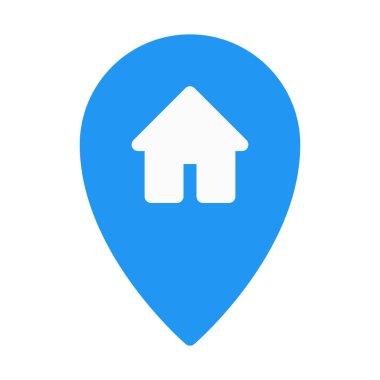 Ev konum işaretçisi simgesine, basit vektör çizim