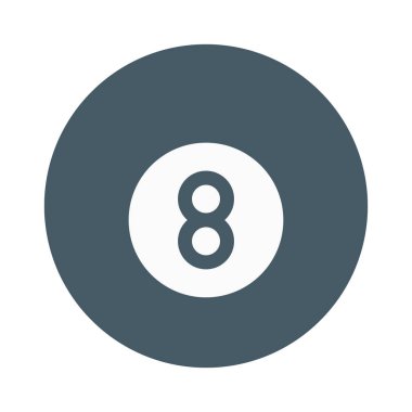 8 top oyunu simgesi, basit vektör çizim