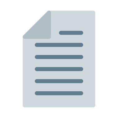 Belge dosya formatı simgesi, basit vektör çizim