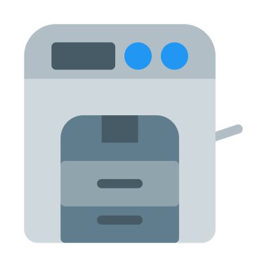 Kopya ya da Fotokopi Makinası simgesi, basit vektör çizim