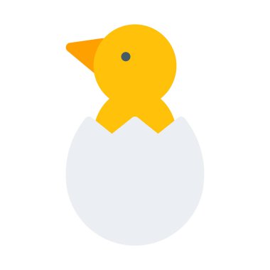 kırık Paskalya yortusu yumurta simgesi, basit vektör çizim içinde şık