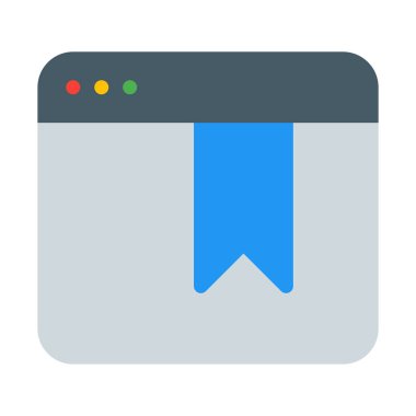 Yer işareti favori web sayfası simgesini, basit vektör çizim