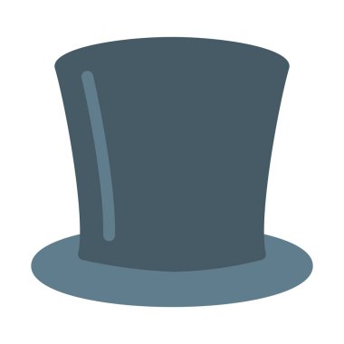 Sihirbaz uzun boylu şapka simgesi, basit vektör çizim