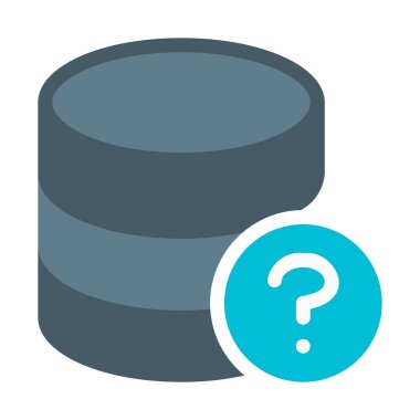 Veritabanı depolama sorgu simgesini, basit vektör çizim