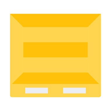 Palet kutusu konteyner simgesi, basit vektör çizim