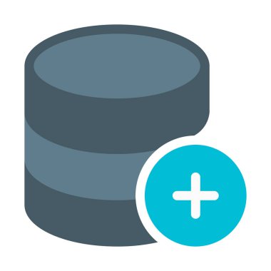 Veritabanı simgesine, basit vektör çizim Ekle