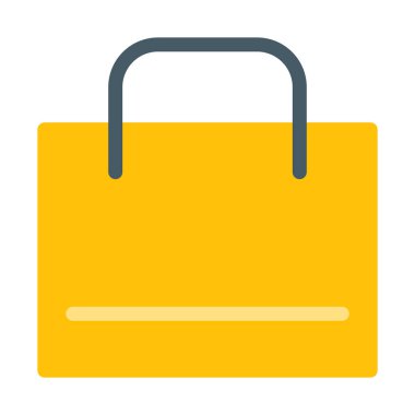 El çantası tutamaç simgesi, basit vektör çizim ile