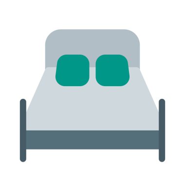 Çift Kişilik Standart Oda simgesi, basit vektör çizim