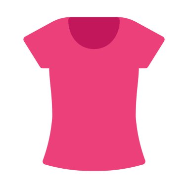 Kadın üst giyim simgesi, basit vektör çizim