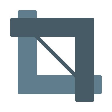 Yeniden boyutlandırma veya kırpma aracı simgesini, basit vektör çizim