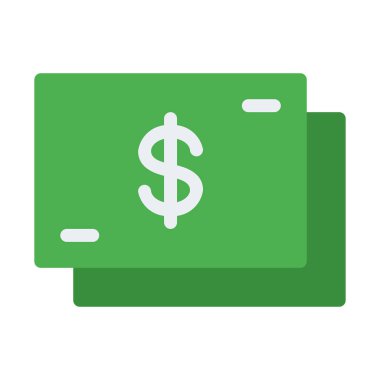 Nakit ödeme modu simgesi, basit vektör çizim