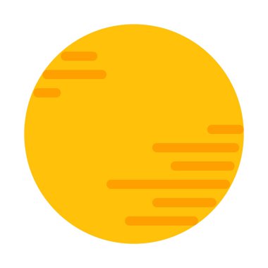 Jüpiter evren gezegen simgesi, basit vektör çizim