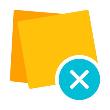 Açık Post It simgesi, basit vektör çizim