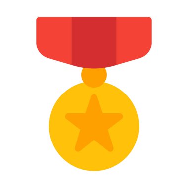 Ordu altın madalya simgesi, basit vektör çizim