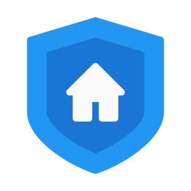 Ev Güvenlik simgesi simgesini, basit vektör çizim