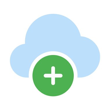 Bulut simgesine, basit vektör çizim Ekle