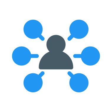 İş ağ simgesi, basit vektör çizim