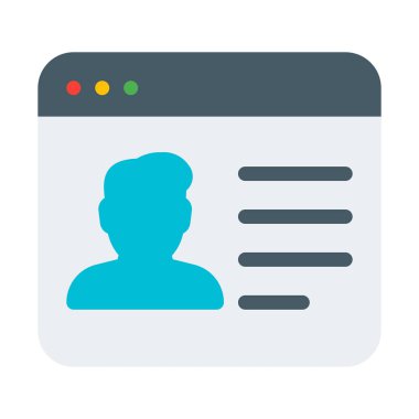 Sosyal medya profil simgesi, basit vektör çizim