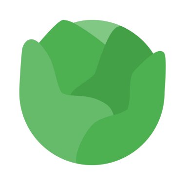 Vitamini Paketli lahana simgesi, basit vektör çizim