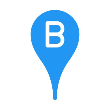 Hedef noktası PIN simgesi, basit vektör çizim