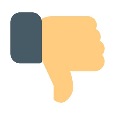 Sevmediğim, oy jest simgesi, basit vektör çizim