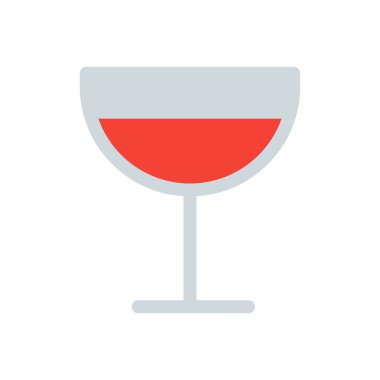 Bardak şampanya simgesi, basit vektör çizim