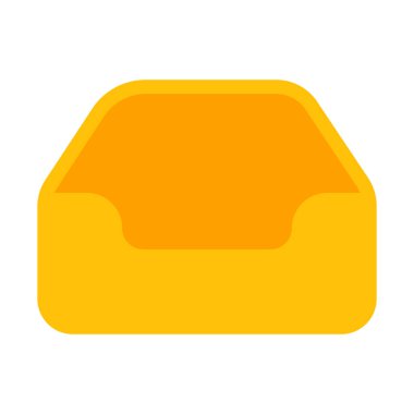 Boş gelen kutusu posta simgesi, basit vektör çizim