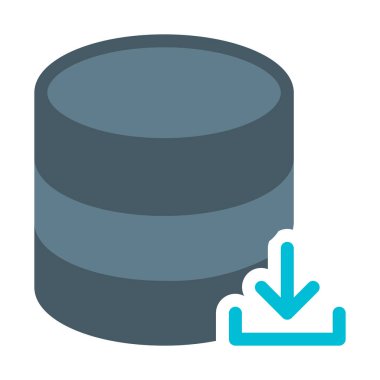Veritabanı Download sembol simge, basit vektör çizim